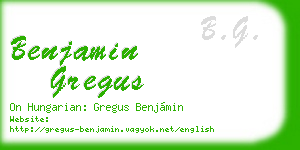 benjamin gregus business card